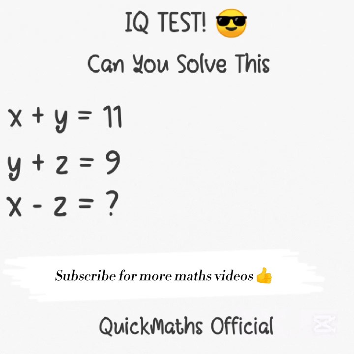Only Geniuses Can Solve This! 🤯 | Quick Maths IQ Test 🔥