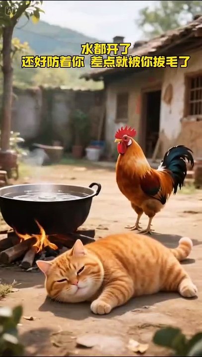 This time, the hen clucks back—revenge served sunny side up!🐱🐓 #AIAnimation #AIAnimation #AIChefCat #animaladventures #AnimatedCat #AnimatedFun #cat #AIForKids #washington #florida