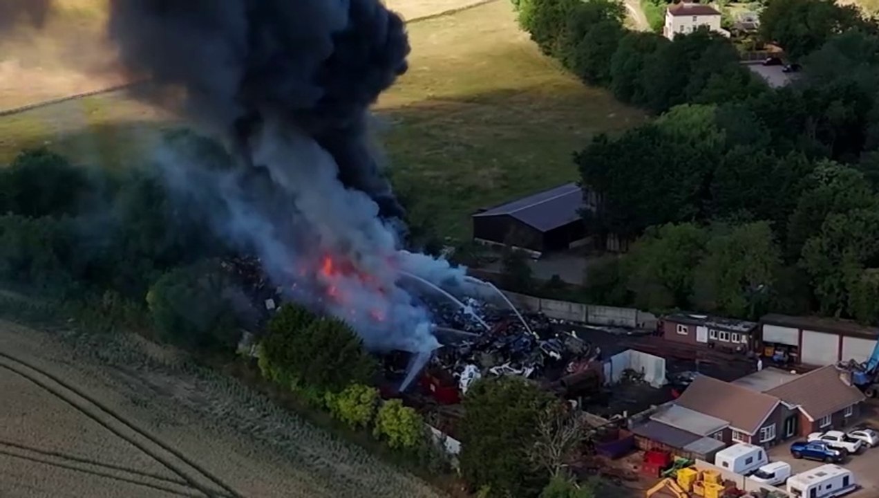 Yorkshire: Smoke pours from fire