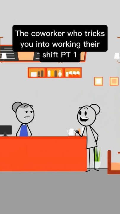 The coworker who tricks you into working their shift PT 1 #animation #viralvideo #shorts