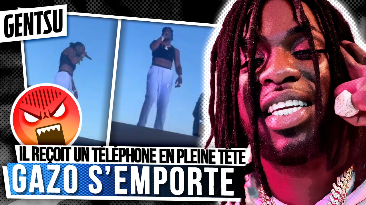 Gazo reçoit un téléphone sur la tête en plein show 😱
