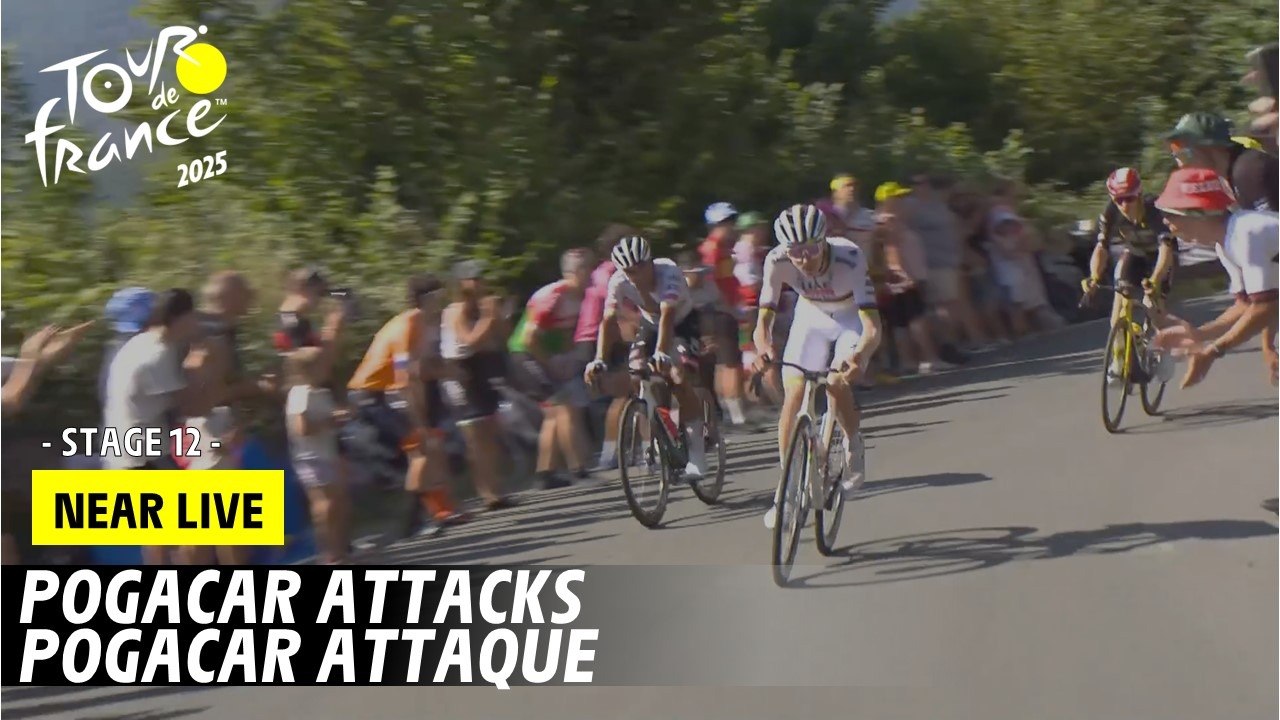 Far frome the finish line Pogacar attacks  - Stage 12 - Tour de France 2025