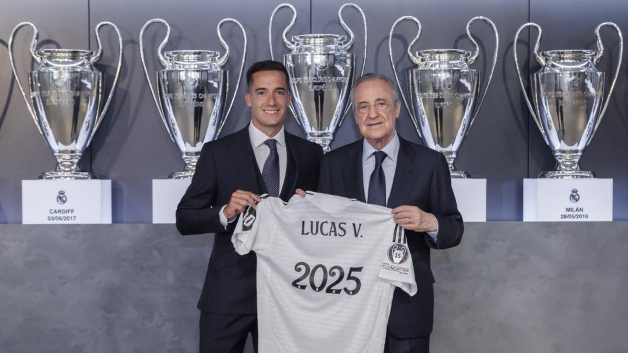 Florentino Pérez en la despedida de Lucas Vázquez
