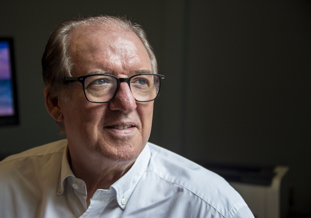 Former Rangers Chairman Sir David Murray chats with Alan Pattullo