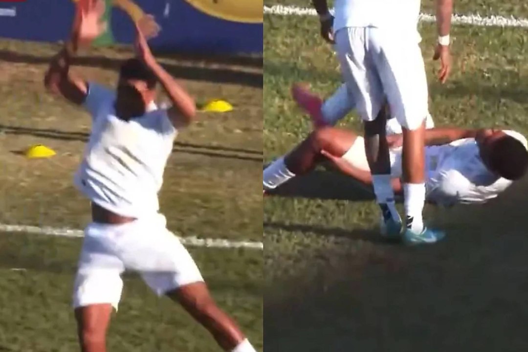 Kesley Jamerson se lesiona la rodilla celebrando un gol a lo Cristiano Ronaldo