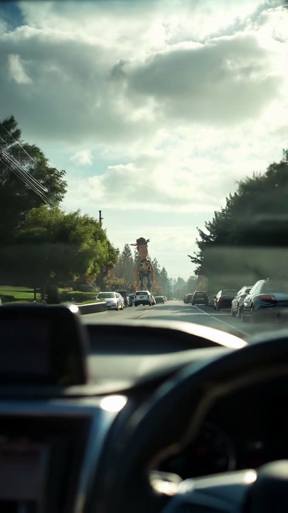 Dangours Toy Robot Attack The Car