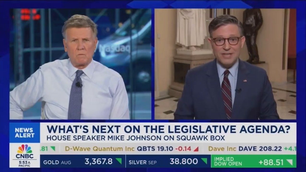 Watch: Mike Johnson claims Trump’s approval rating is at 90%