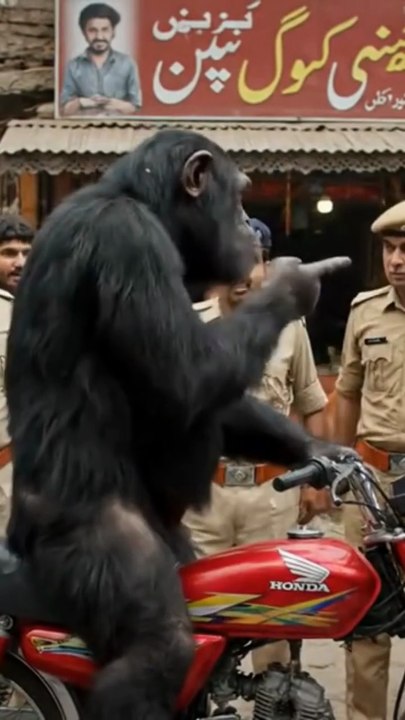 Monkey got arrested🚨#funnyvideo #aianimation #shorts #funny -