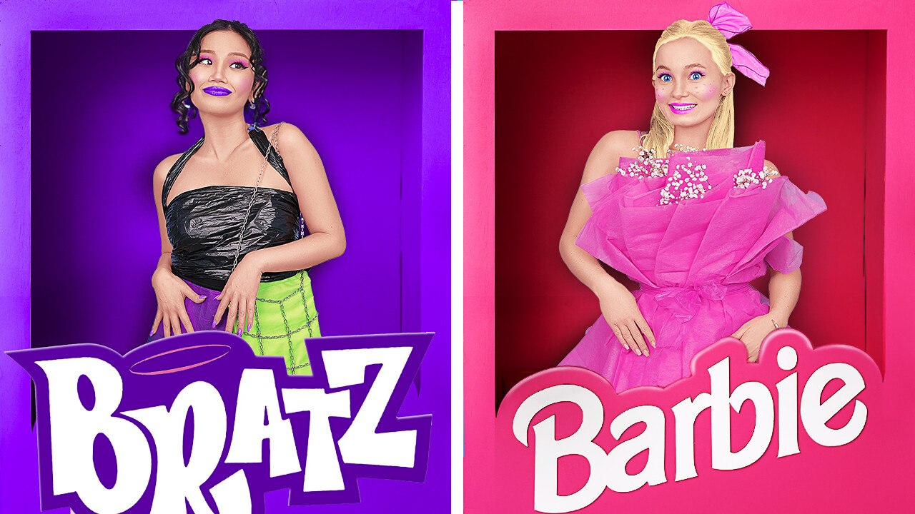 Barbie vs Bratz | Extreme makeover from Nerd to Popular girl