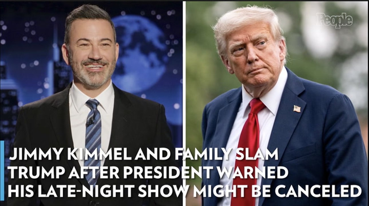 Jimmy Kimmel and Family Team Up to Slam Trump, Who Warned That Kimmel's Late-Night Show Might Be Canceled Next
