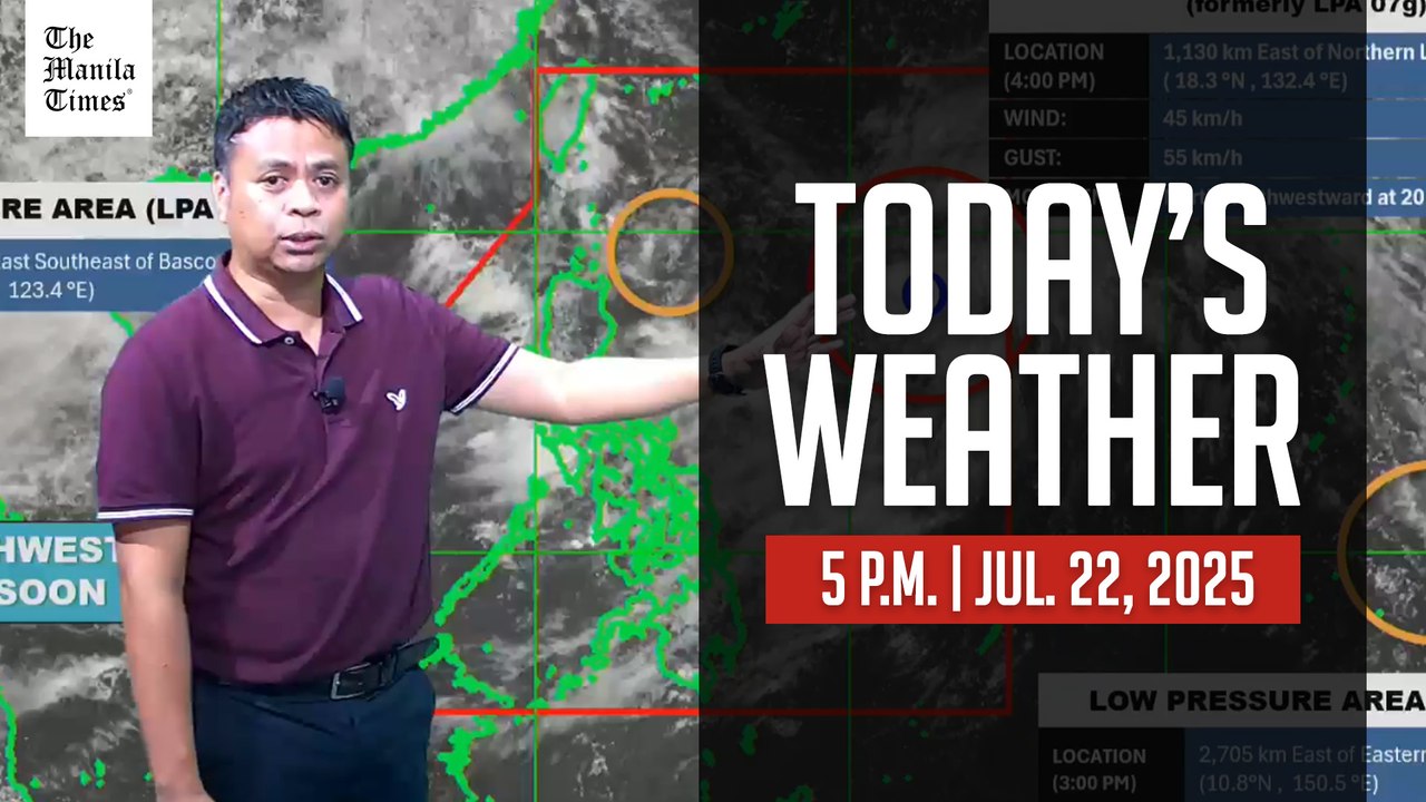 Today's Weather, 5 P.M. | Jul. 22, 2025