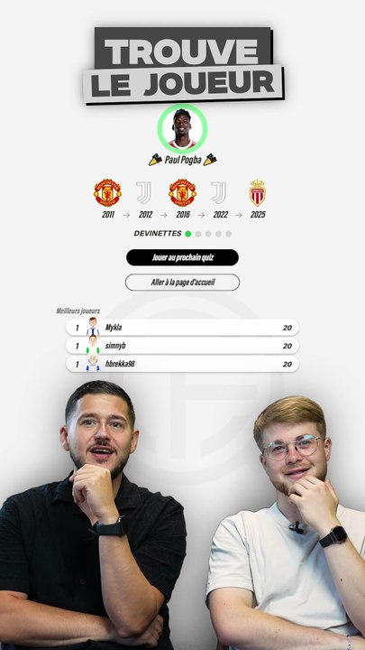 Il faut deviner le joueur !