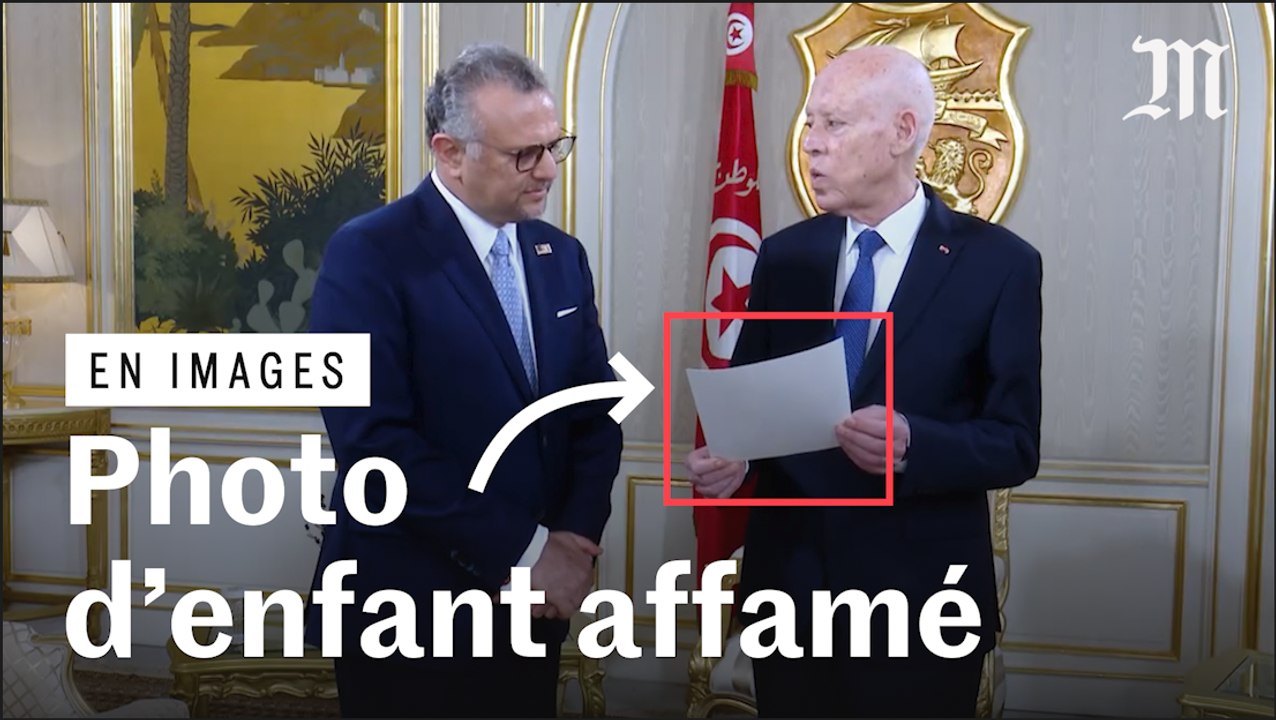 Le président tunisien montre des photos d'enfants affamés à un diplomate américain