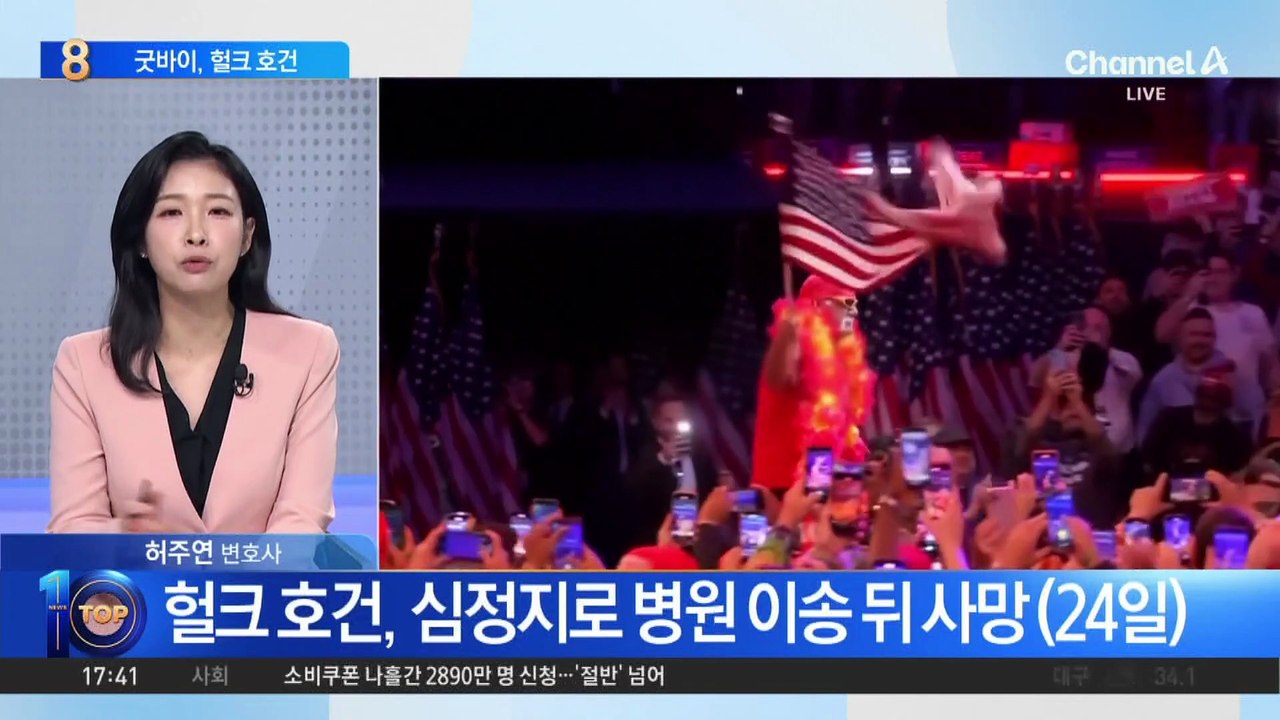 美 프로레슬링 전설 ‘헐크 호건’…71세로 별세