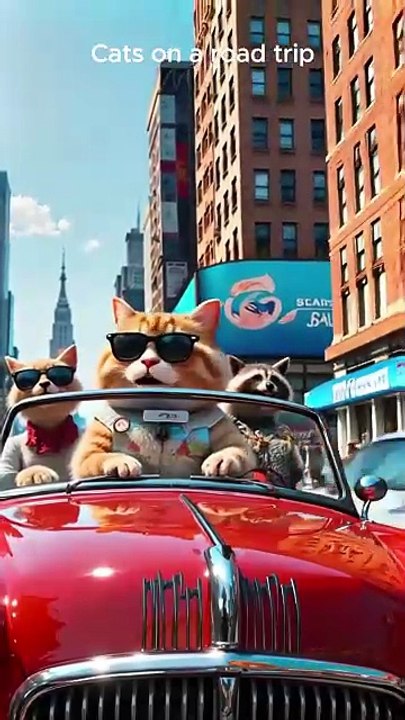 Cats on a Road Trip… In Style! 🚗🐾😎