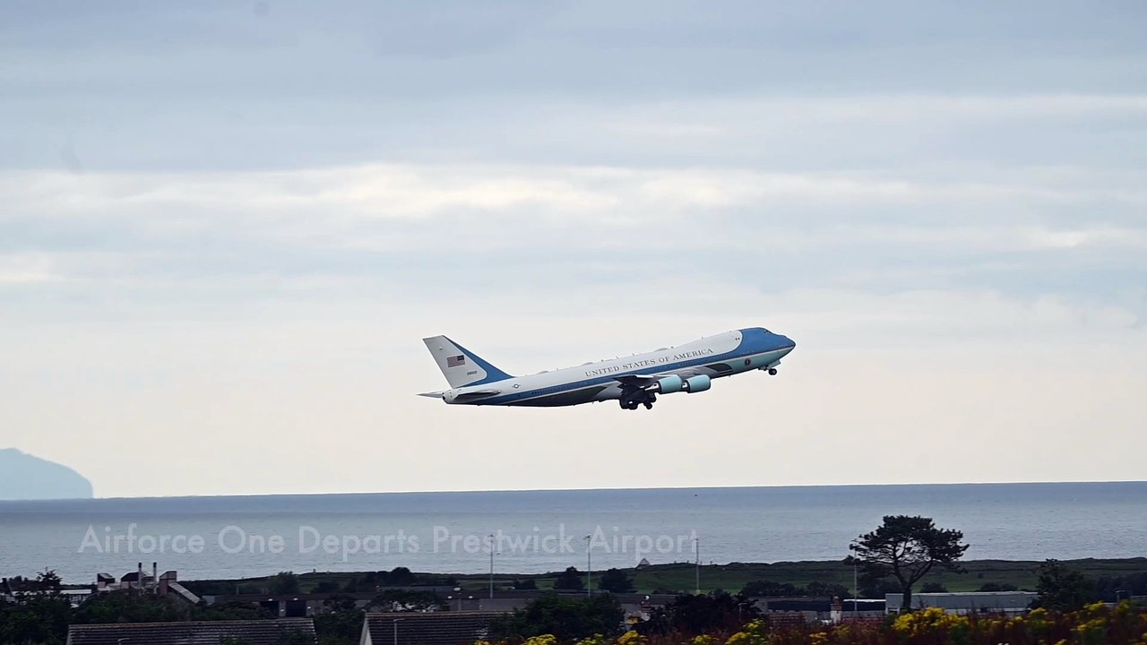 Airforce One Departs Prestick Airport