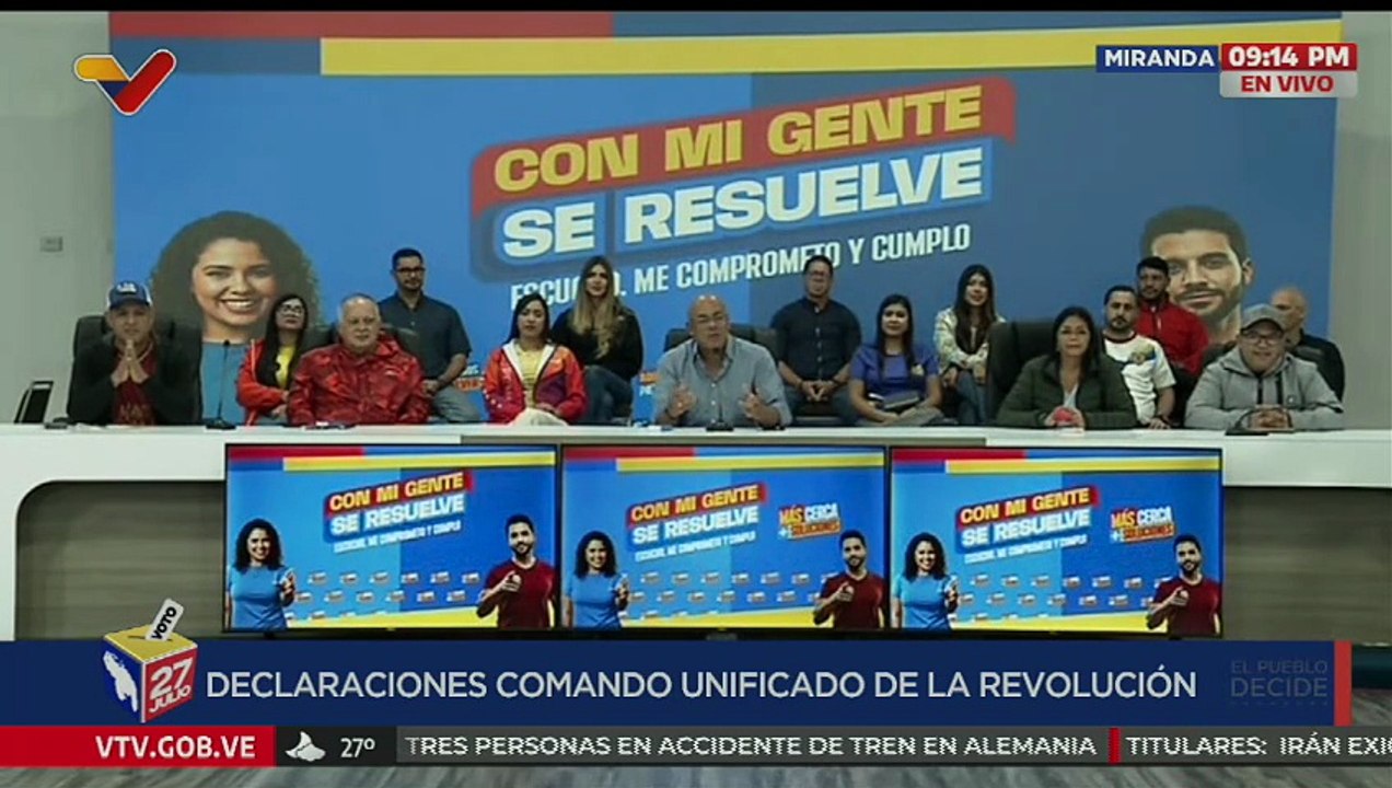 Comando Unificado de la Revolución Bolivariana ofrece declaraciones sobre la jornada electoral 27J