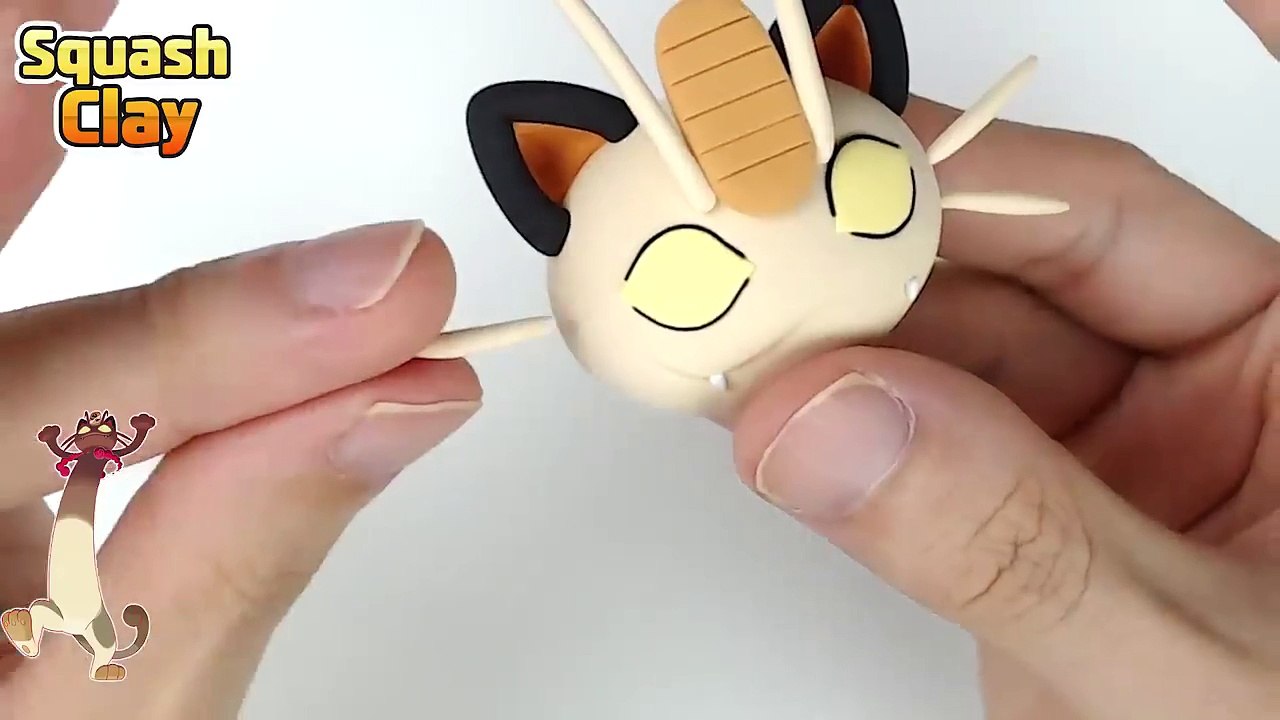 Pokémon Sword & Shield Clay Art Gigantamax Meowth!! (Satisfying video)