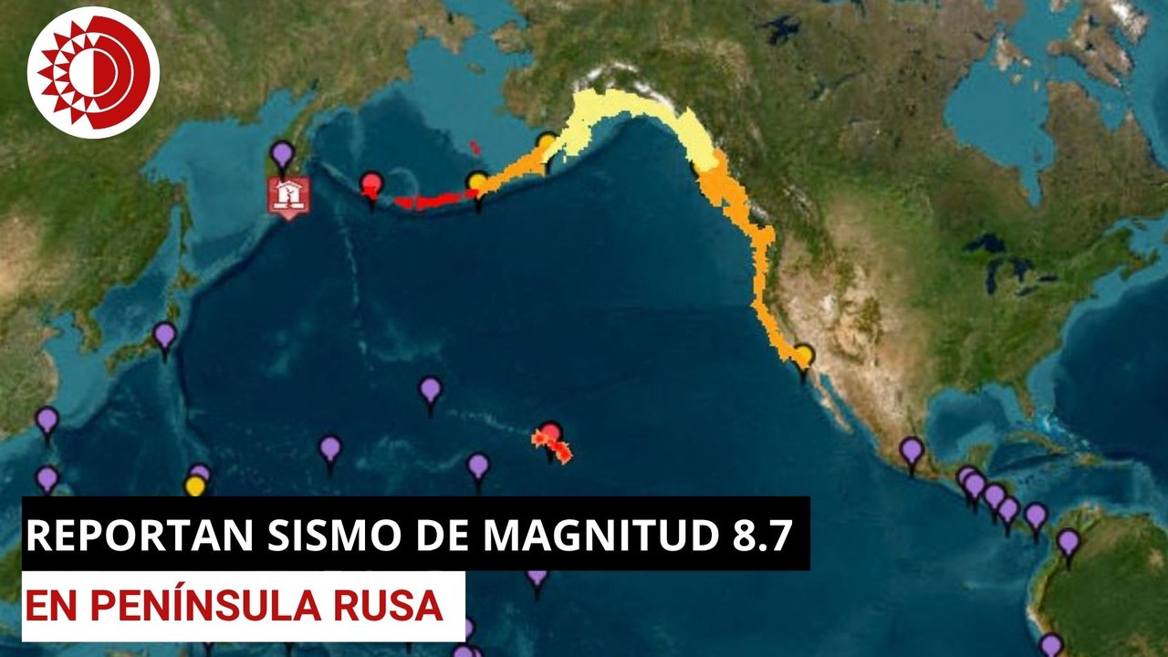 Reportan sismo de magnitud 8.7 en península rusa
