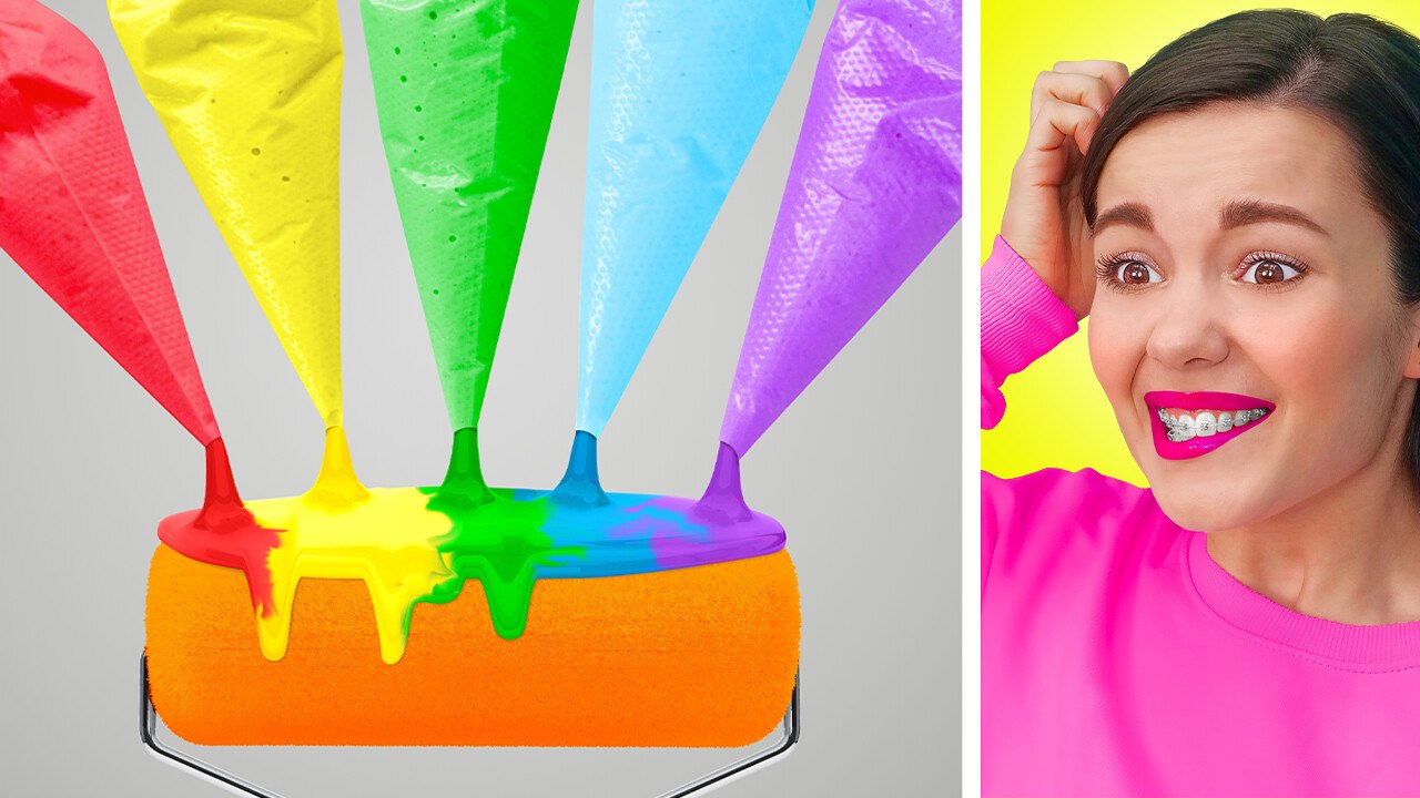Who Draws Better Rainbow Pop It? Fun Color Drawing Hacks