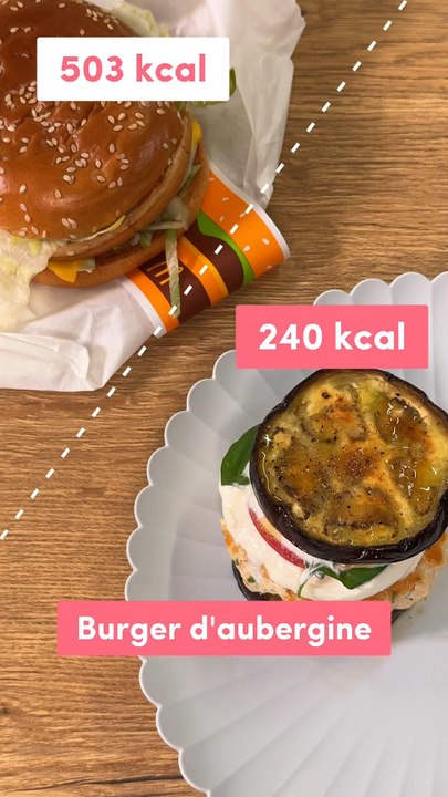 kcal cheeseburger macdo / burger d'aubergine