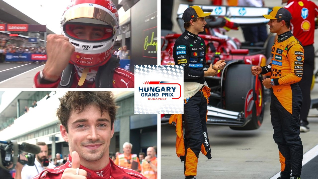 GP de Hungría: Charles Leclerc se impone a los McLaren y consigue la pole