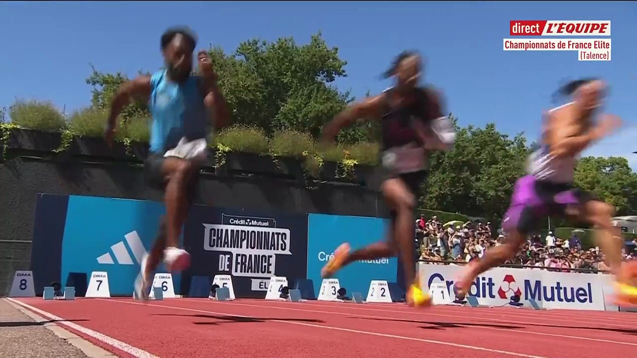 Just Kwaou-Mathey meilleur temps des demi-finales du 110 m haies - Athlé - Championnats de France