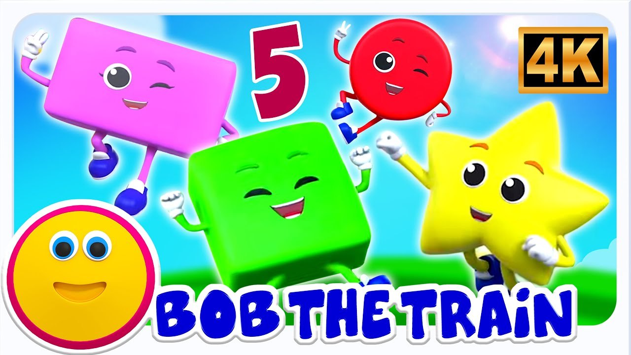 Five Little Shapes | Kids TV Nursery Rhymes & Baby Songs | Learn Shapes for Kids