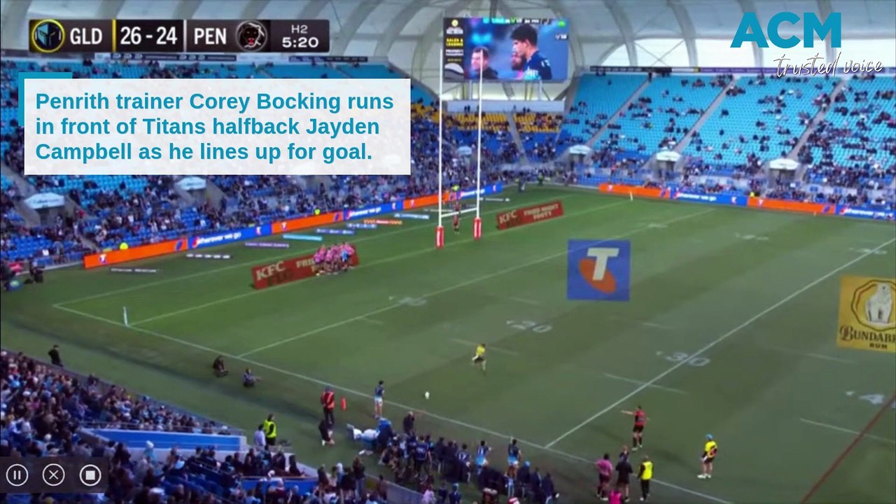 The Penrith trainer debacle. Footage: NRL