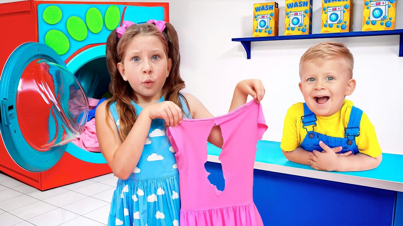 Oliver's Fun Laundry Adventures - Kids Compilation