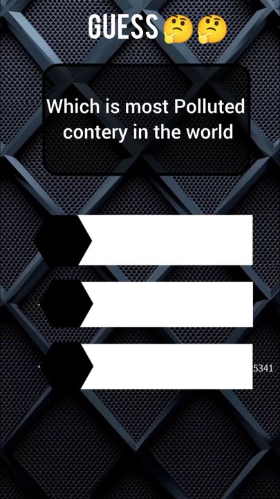which is the most polluted contery in the world.