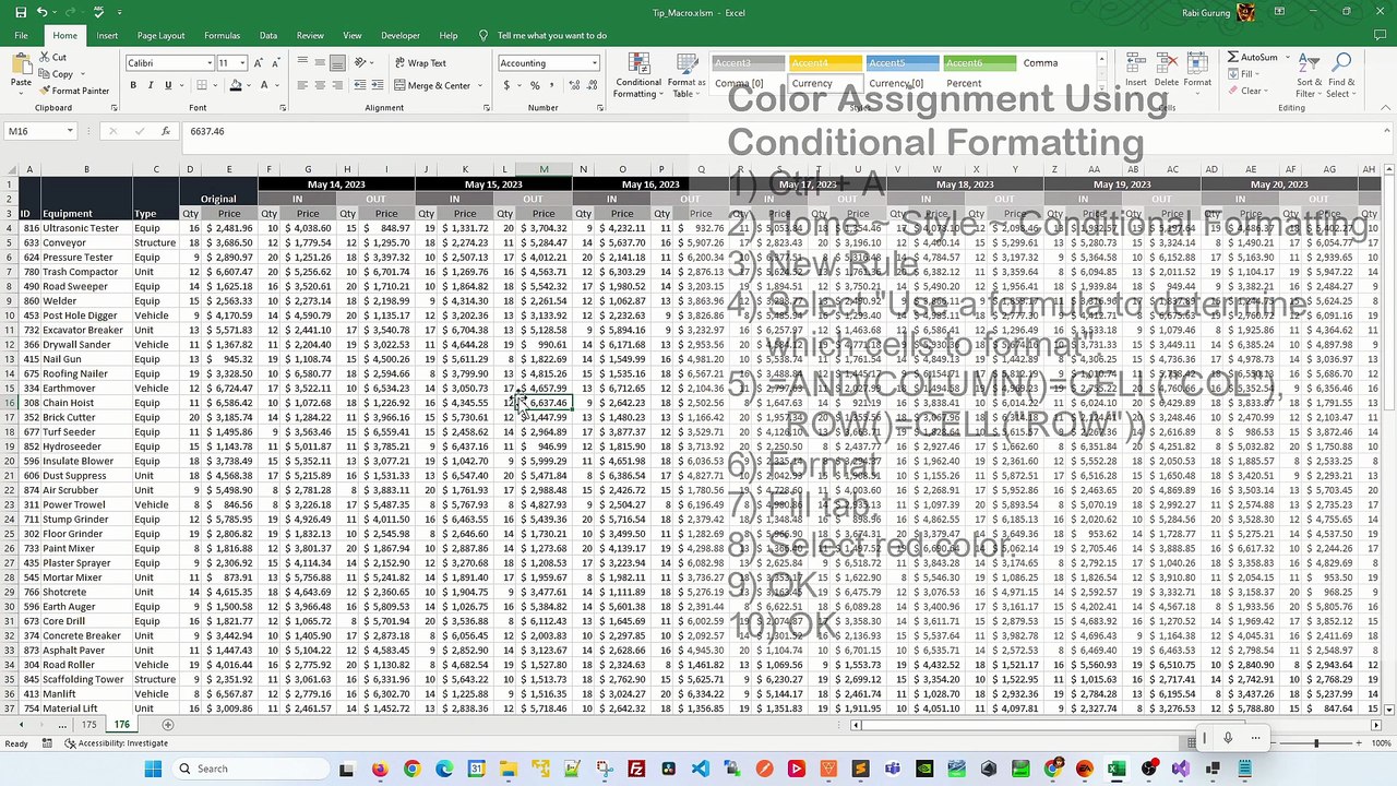 Highlight Active Cell in Excel - Excel Tips and Tricks