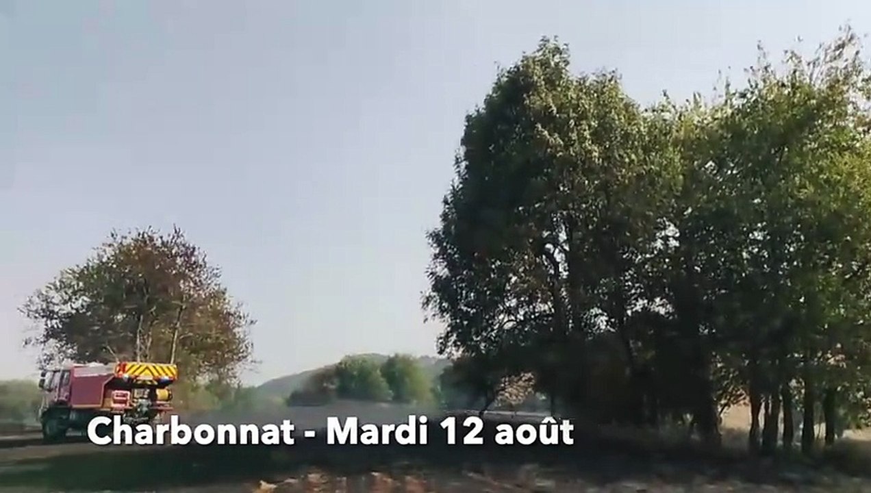 CHARBONNAT : 2 larges d'eau contre un incendie