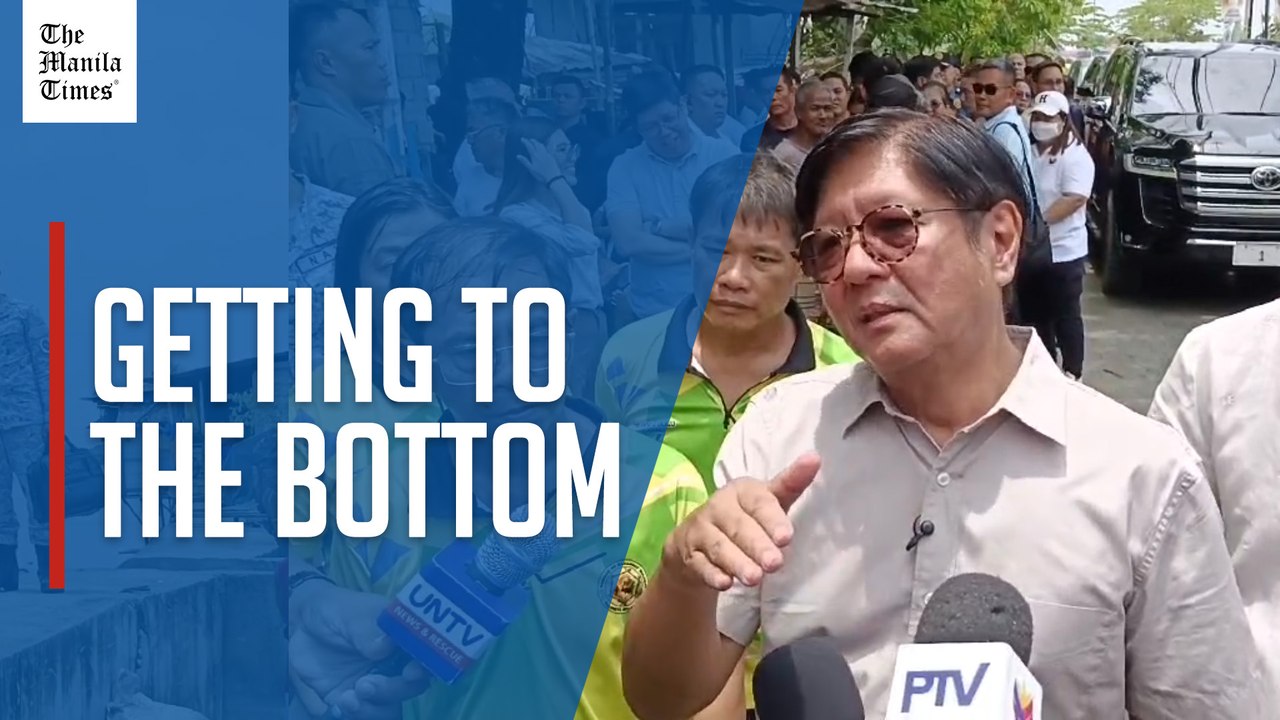 Marcos inspects flood control projects in Bulacan