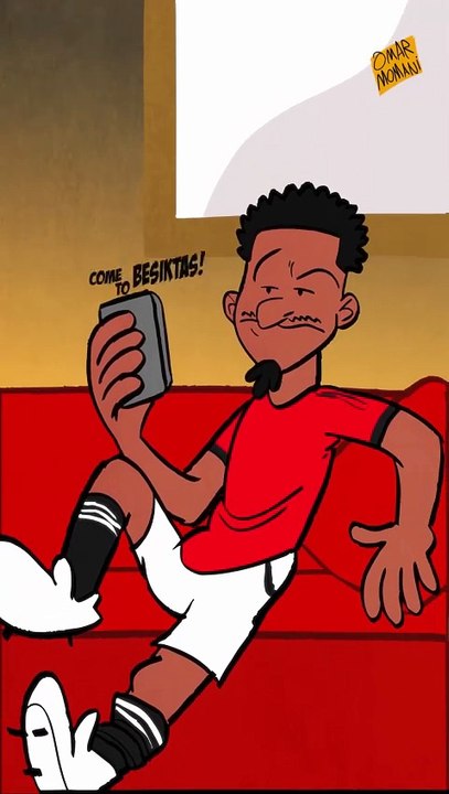 Jadon Sancho ve Beşiktaş için karikatür