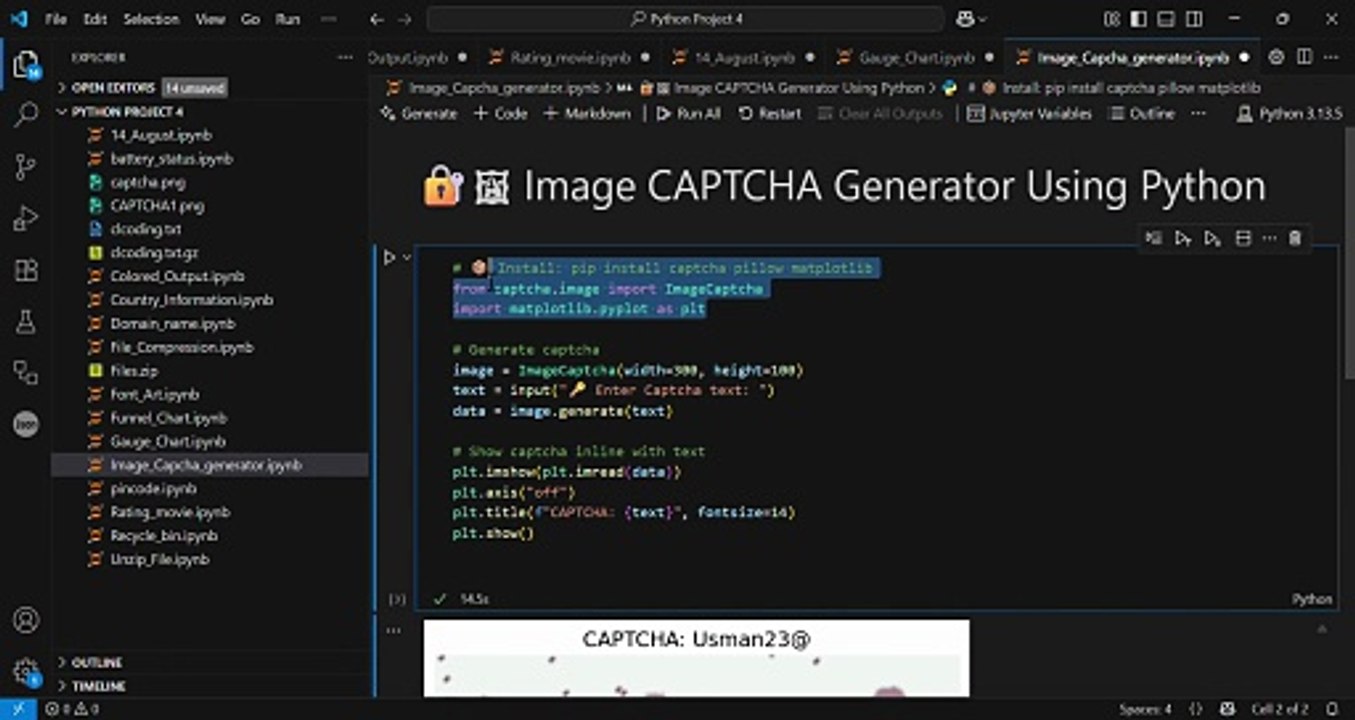 Create Image CAPTCHA Generator in Python