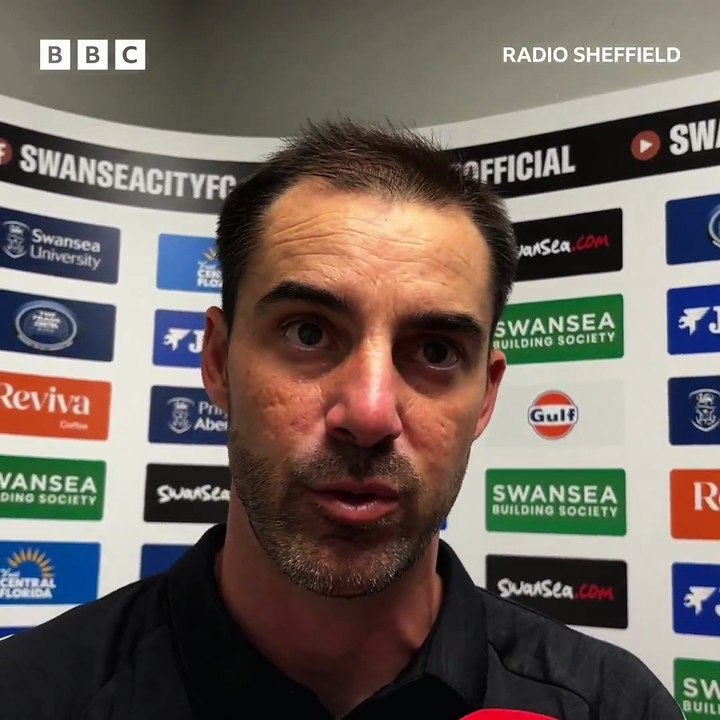 Ruben Selles reacts to Sheffield United defeat at Swansea City