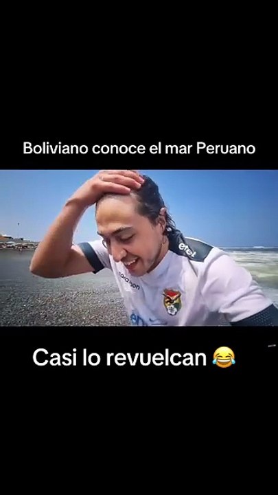 Boliviano conoce el mar