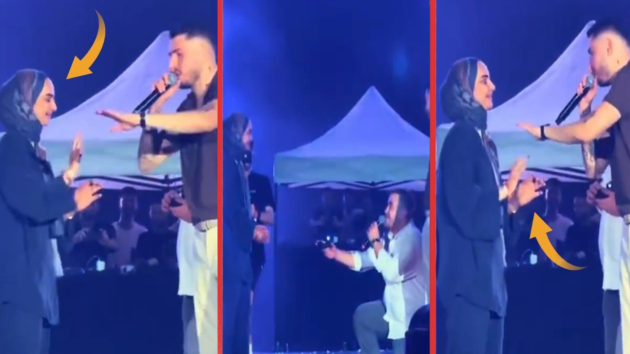 BLOK3 konserinde teklif: Kadın kabul etmedi, zorla yüzük taktılar