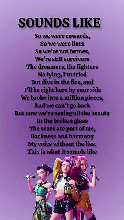 ""WHAT IT SOUNDS LIKE"_Kpop demon hunters_song_lyrics_Rumi_Mira_Zoey#Kpopdemonhuntwrs#kpop#demonhunters#SongLyrics#Mira#Rumi#Zoey#Shorts#Song#Trending