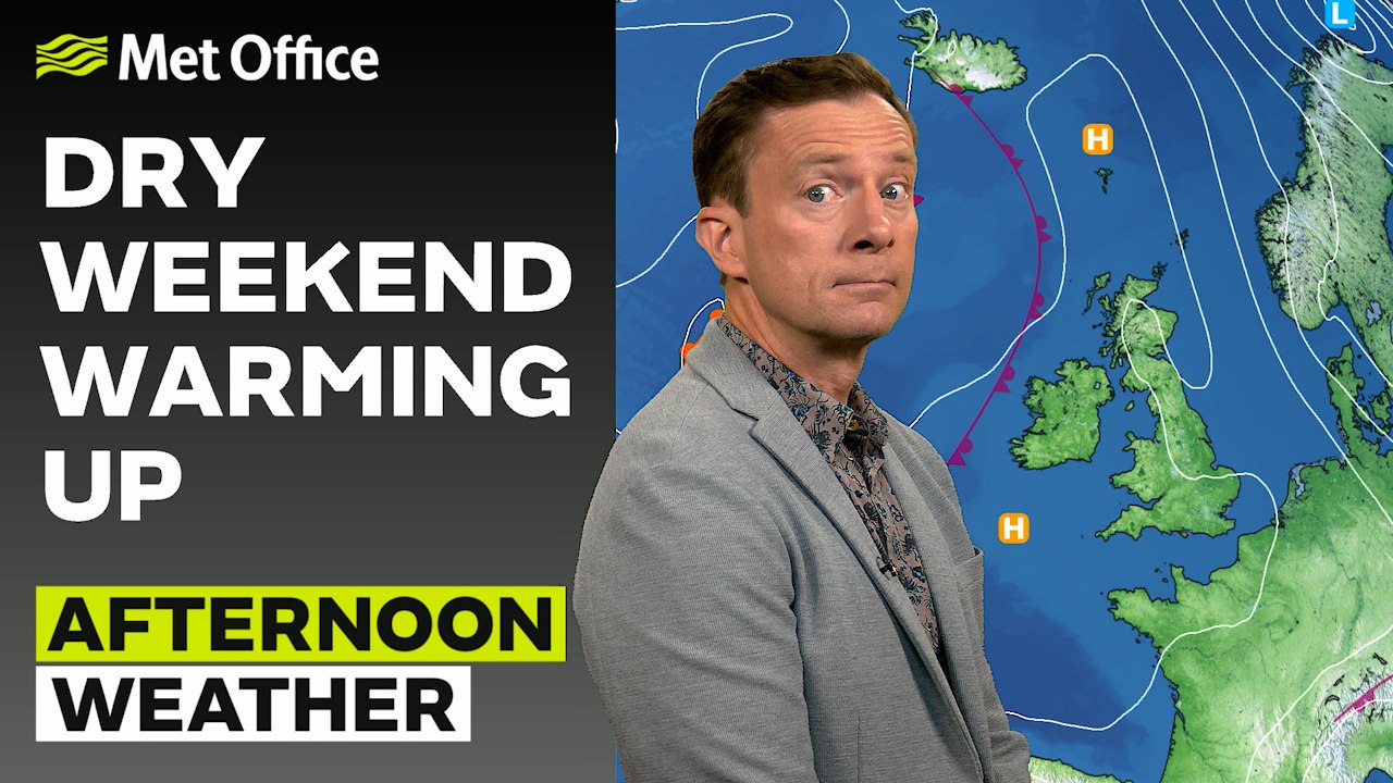 Met Office Afternoom Weather Forecast 22/08/2025 - Turning Fine into the Weekend
