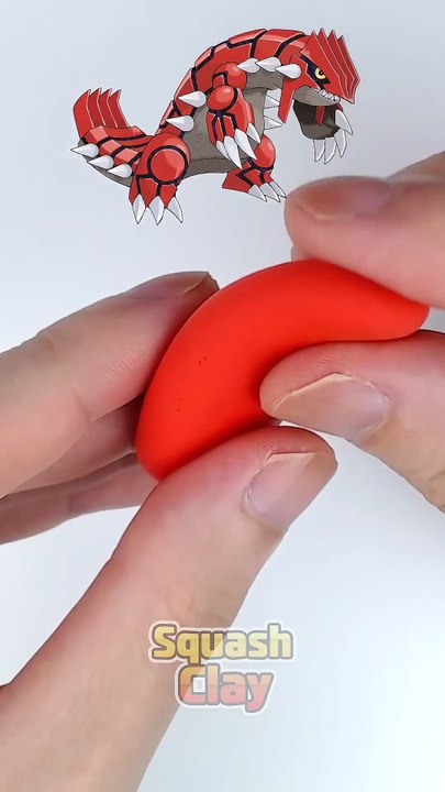 Making Cute mini Groudon Pokémon Clay #shorts #pokemon #clay #pokemongo