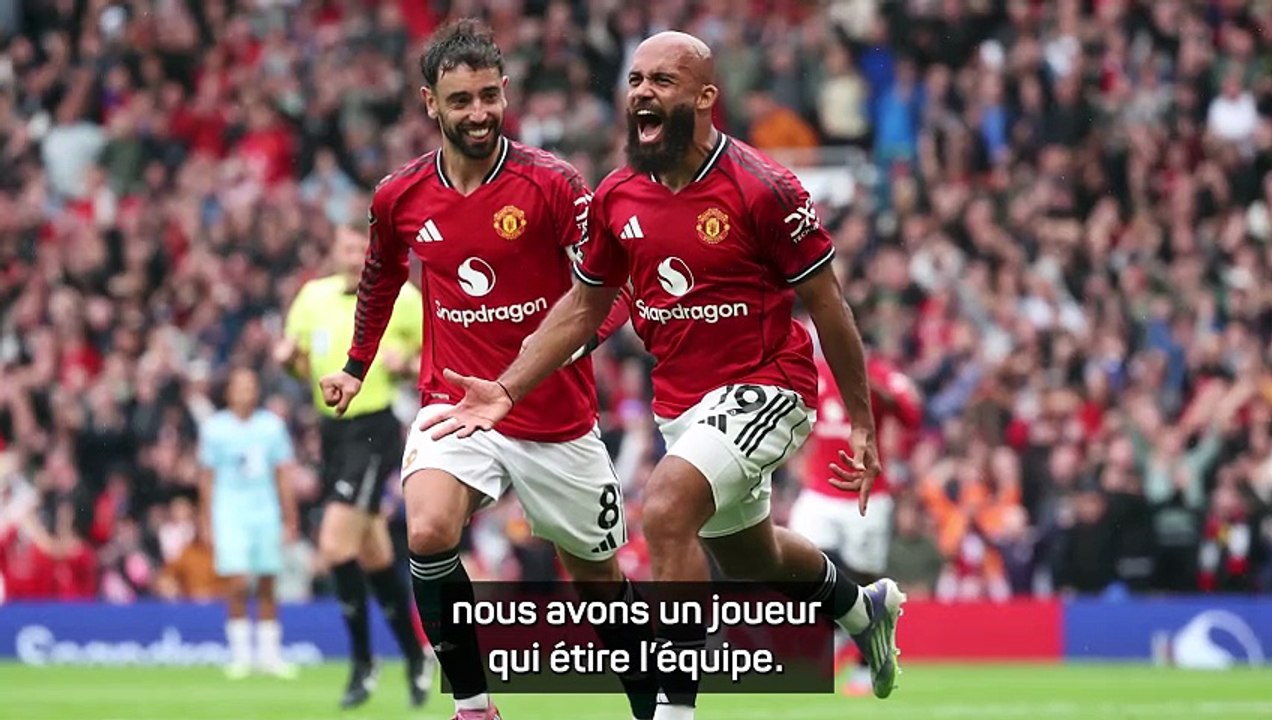 Amorim félicite Bryan Mbeumo après sa prestation contre Burnley