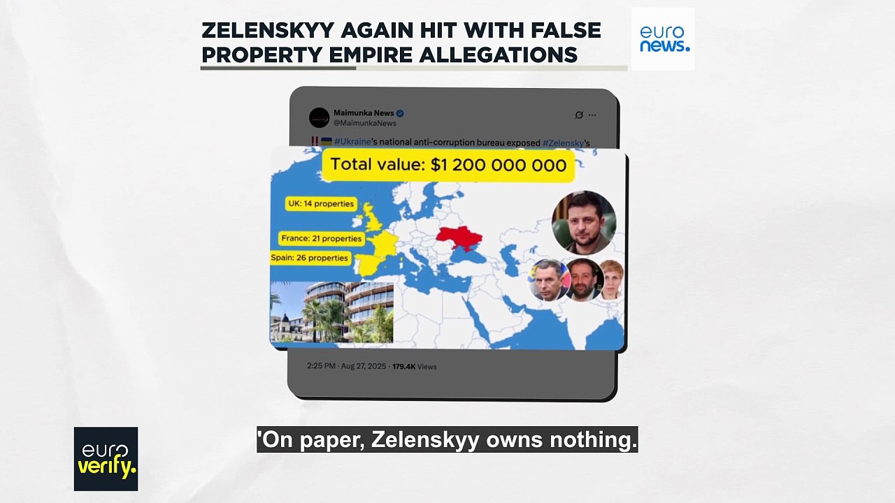 Zelenskyy once again hit with false property empire allegations