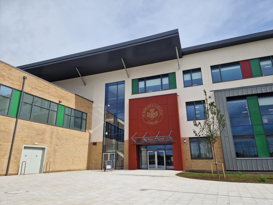 ST RONAN'S COLLEGE LURGAN NEW BUILDING FIRST DAY