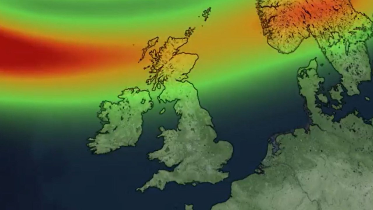 Met Office aurora borealis map