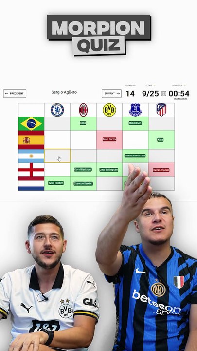 Le Morpion Football Quiz !
