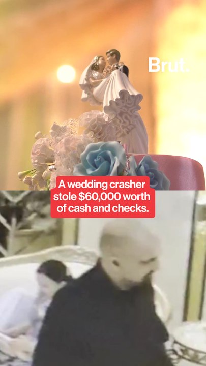 A wedding crasher stole $60,000 with of cash and checks.