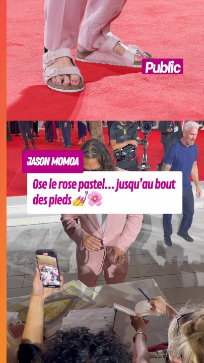 Jason Momoa : costume pastel, Birkenstock et pédicure coordonnée