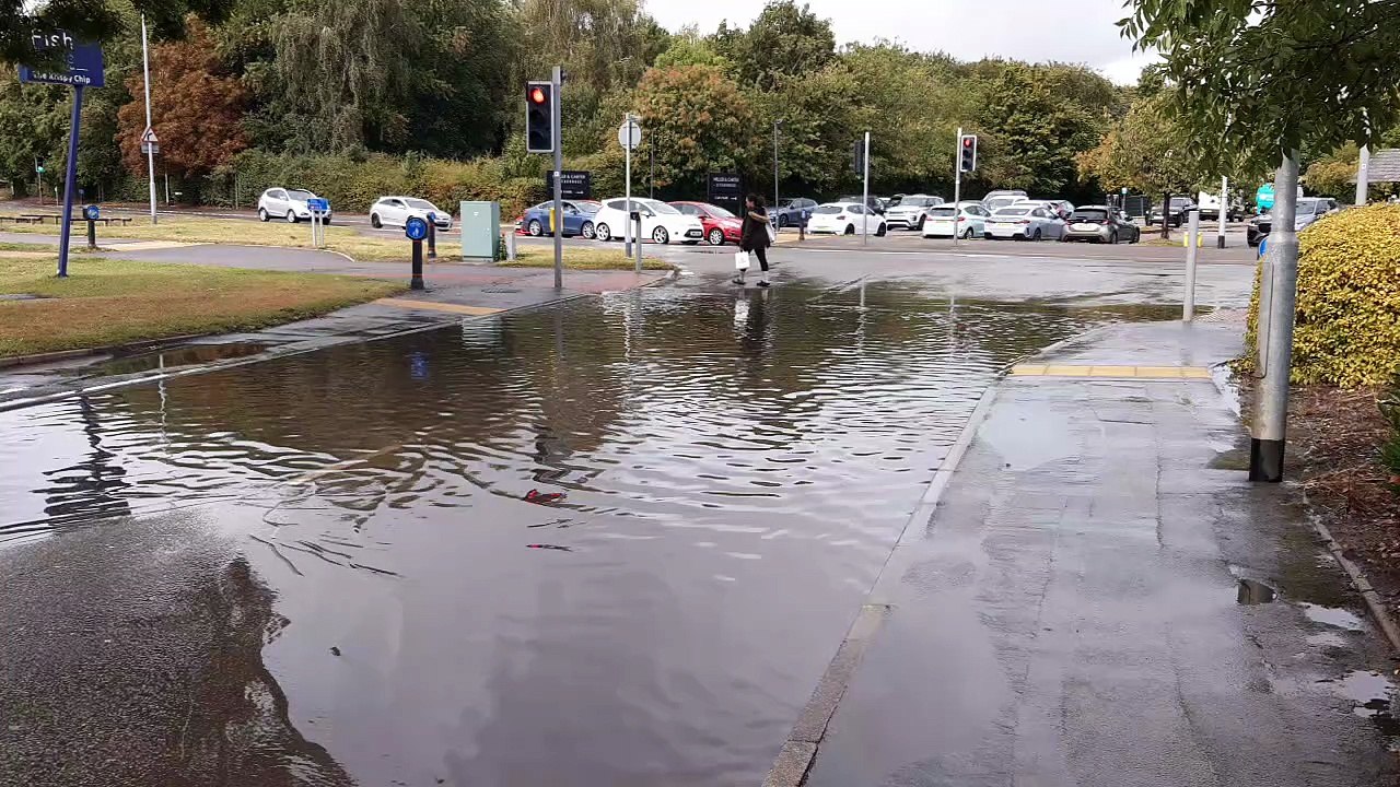 Flash flooding in Cannock.
